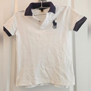 Ralph Lauren Boys Polo Shirt. White. Sz 7. No flaws